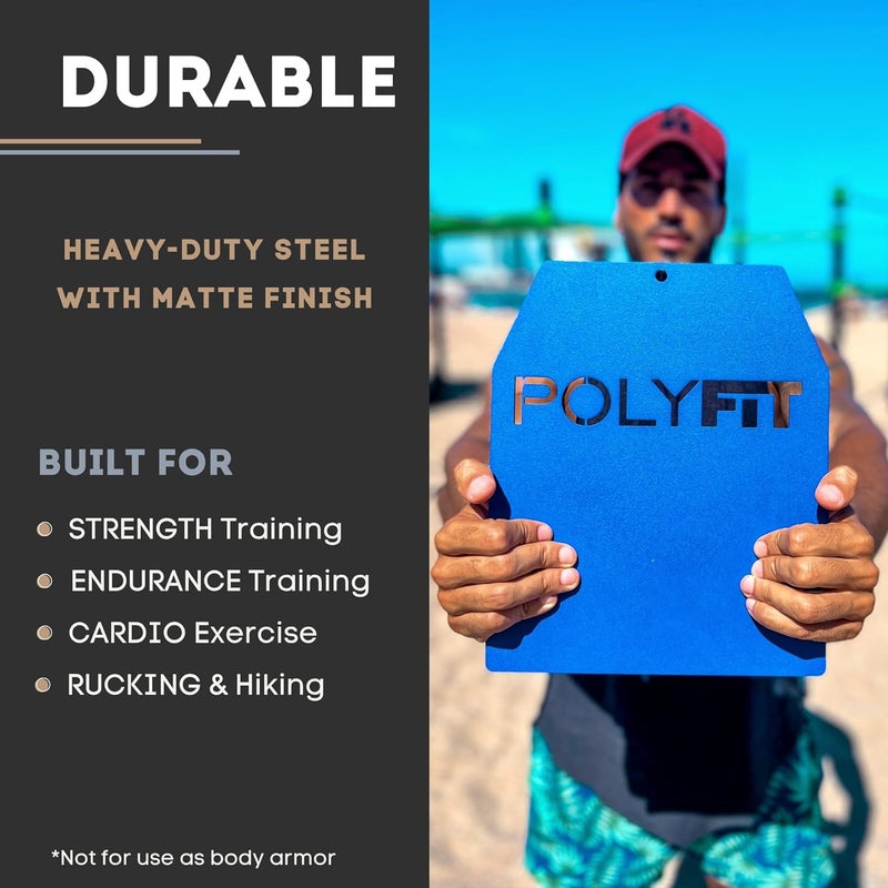 Polyfit Weight Vest Plates - Weighted Plates for Strength Training Weight Vests - 4lb, 6lb, 9lb, 14lb, 19lb Pairs - Image 5